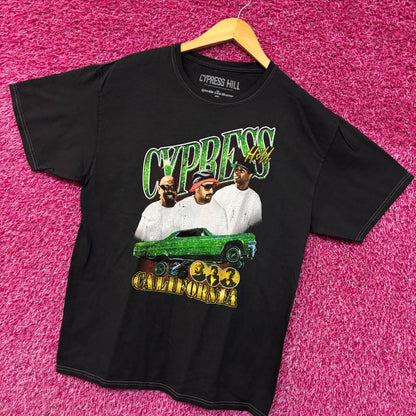 Cypress Hill Emerald Low Rider California Rap Trio Tee Large