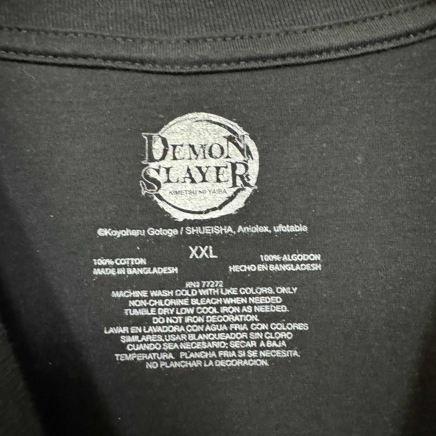 Demon Slayer Anime Eyes T-shirt size 2xl.