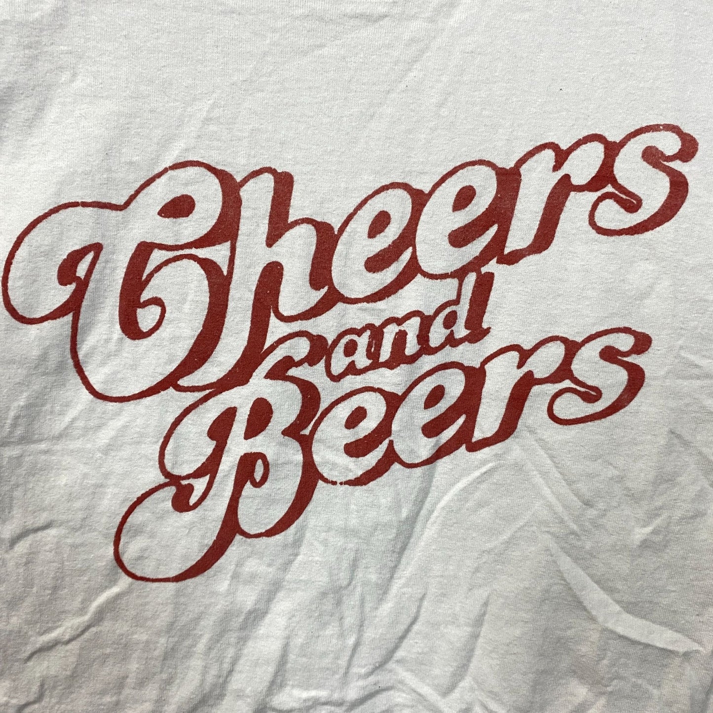 Junk Food Clothing Cheers and Beers Cropped Graphic T-Shirt Medium