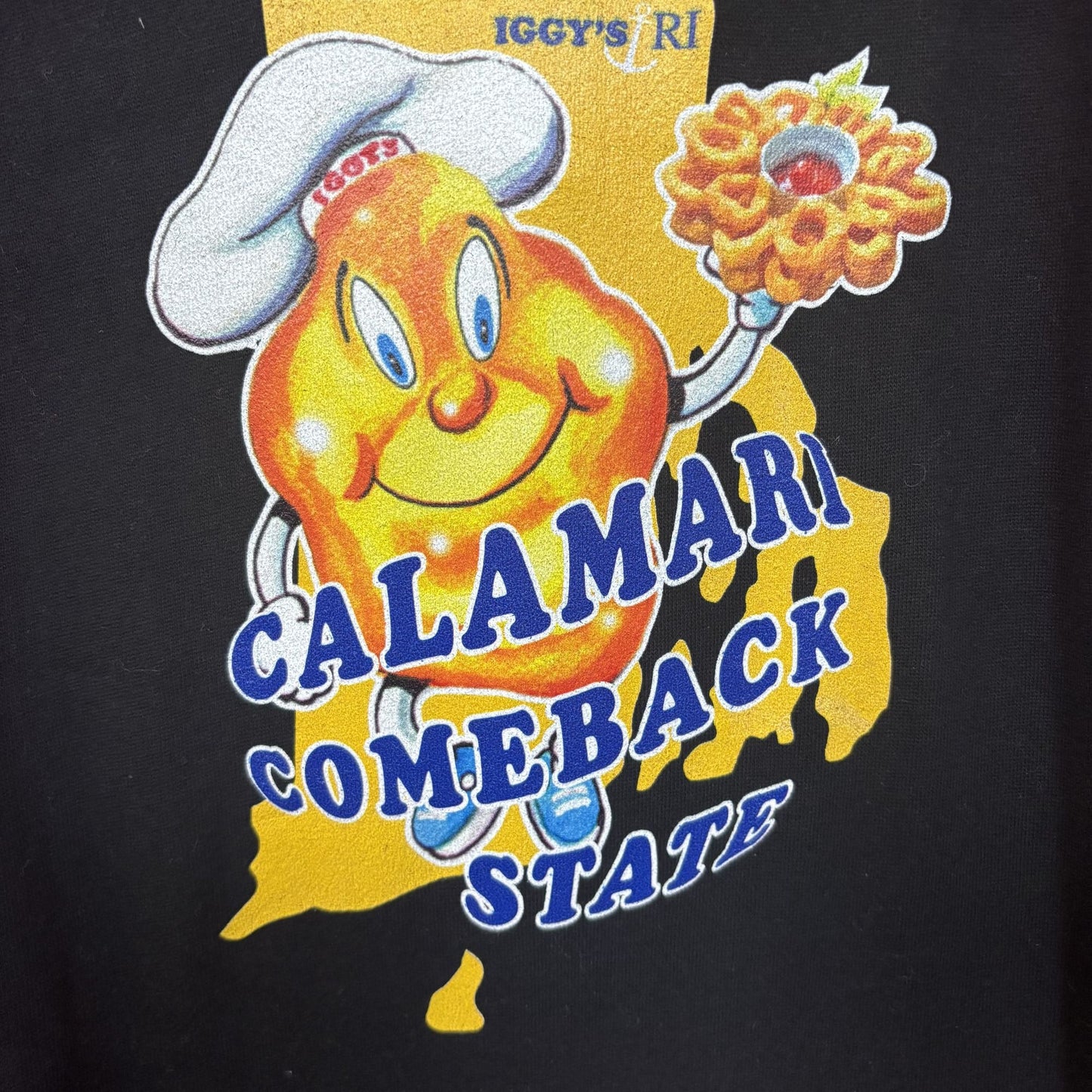 Iggy's Limited Edition Calamari Comeback State Black Hoodie Small