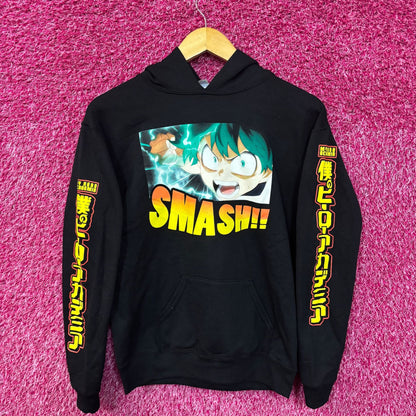 My Hero Academia/ Boku no Hero Academia - Deku / Izuku Midoriya Black Hoodie Large