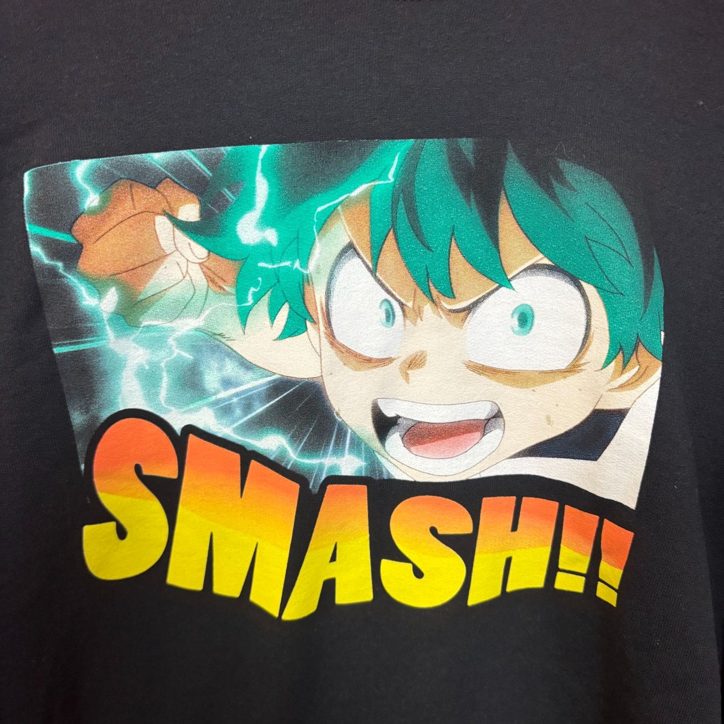 My Hero Academia/ Boku no Hero Academia - Deku / Izuku Midoriya Black Hoodie Large