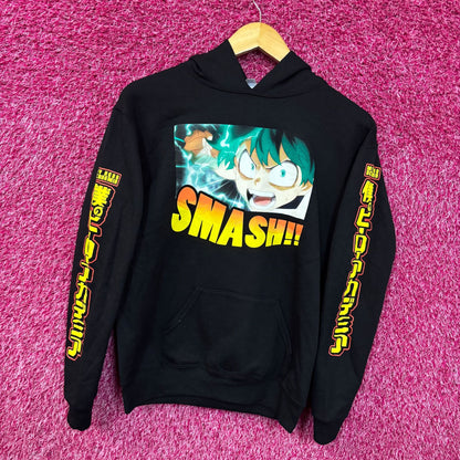 My Hero Academia/ Boku no Hero Academia - Deku / Izuku Midoriya Black Hoodie Large