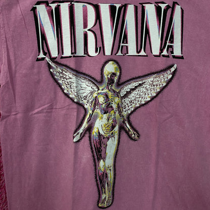 Nirvana In Utero Live 93 Rock Tour Dates Grunge Band Tee Large
