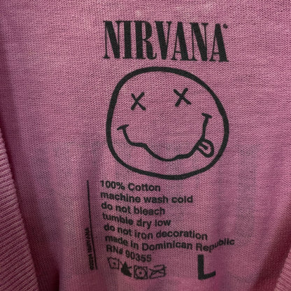 Nirvana In Utero Live 93 Rock Tour Dates Grunge Band Tee Large