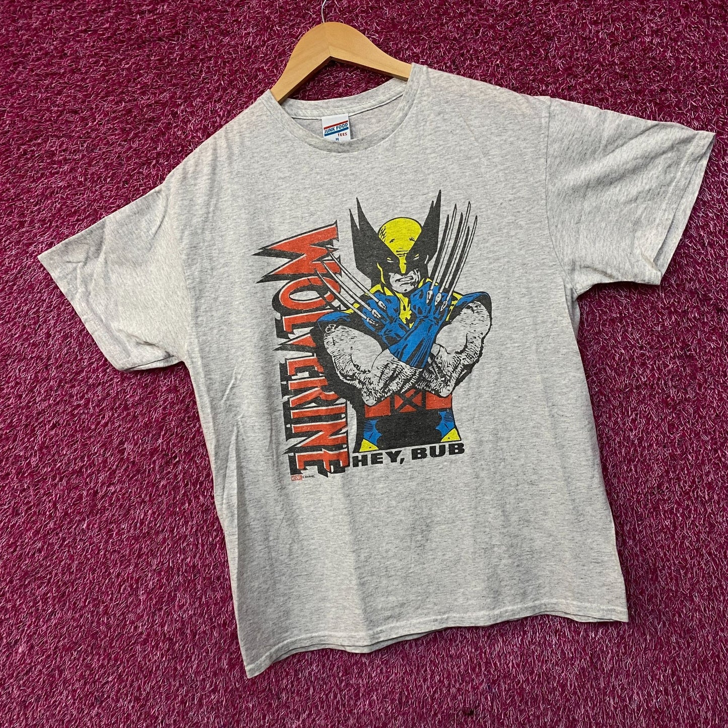Junk Food Marvel Wolverine Hey Bud Graphic T-Shirt Medium