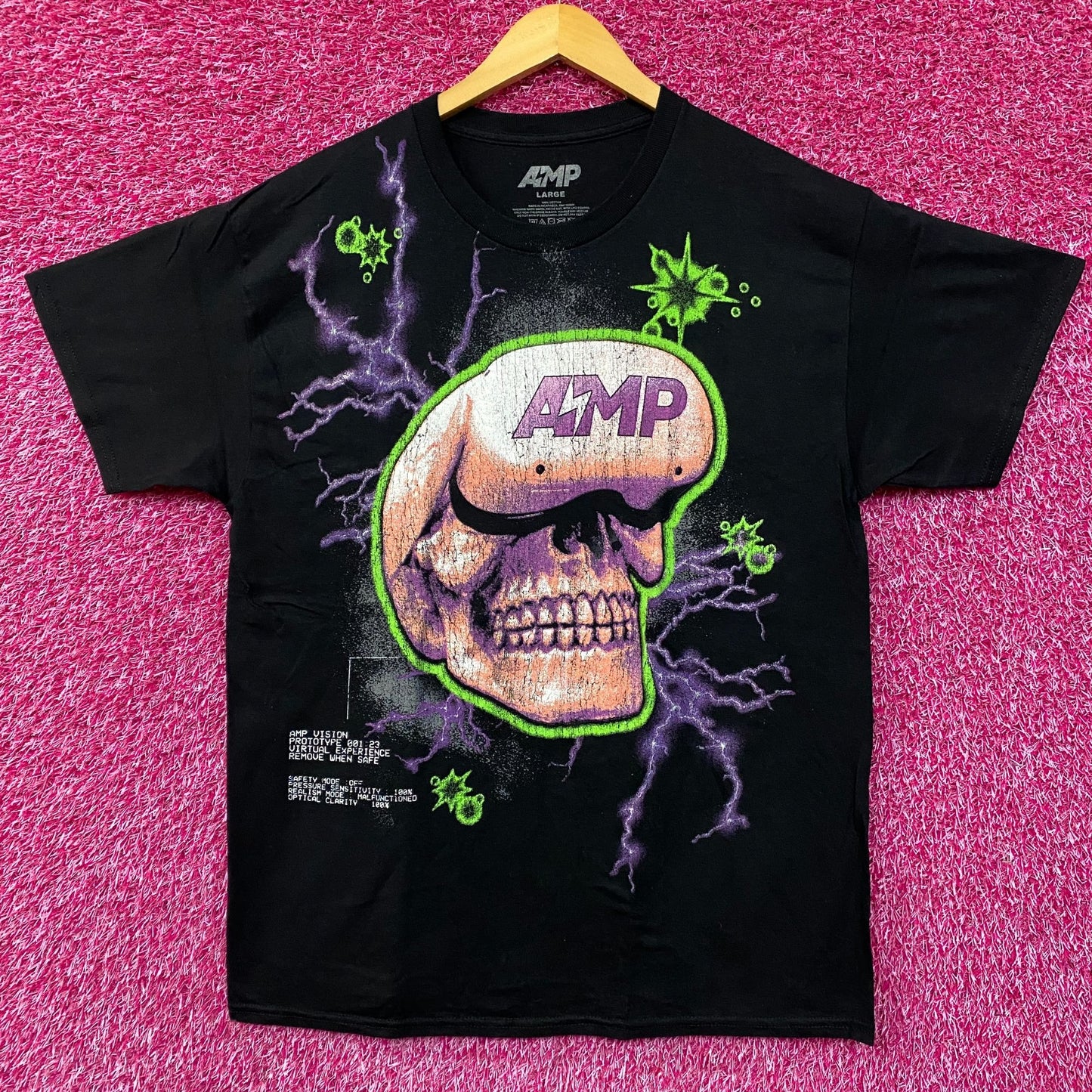 AMP Skull Lightning T-Shirt Large