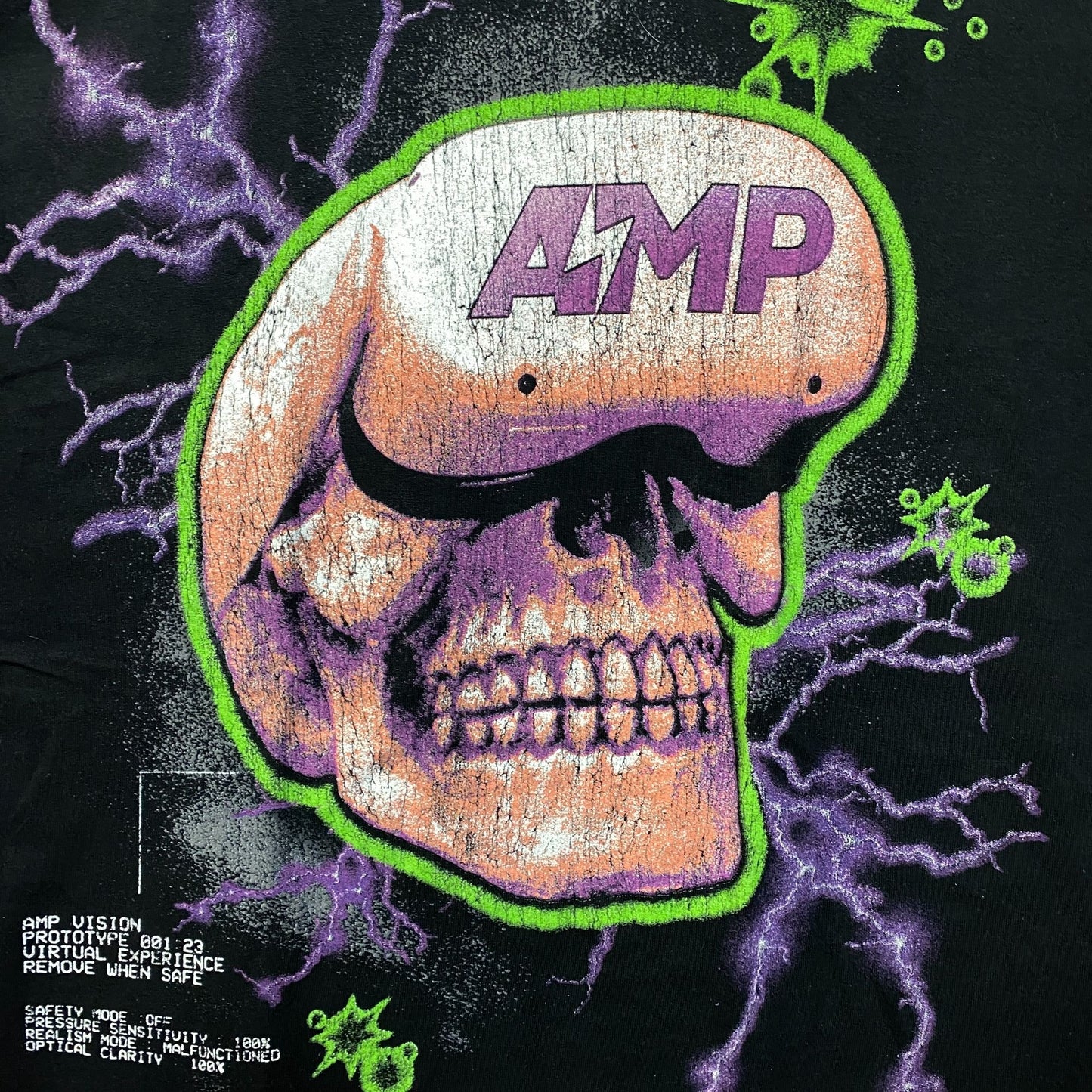 AMP Skull Lightning T-Shirt Large