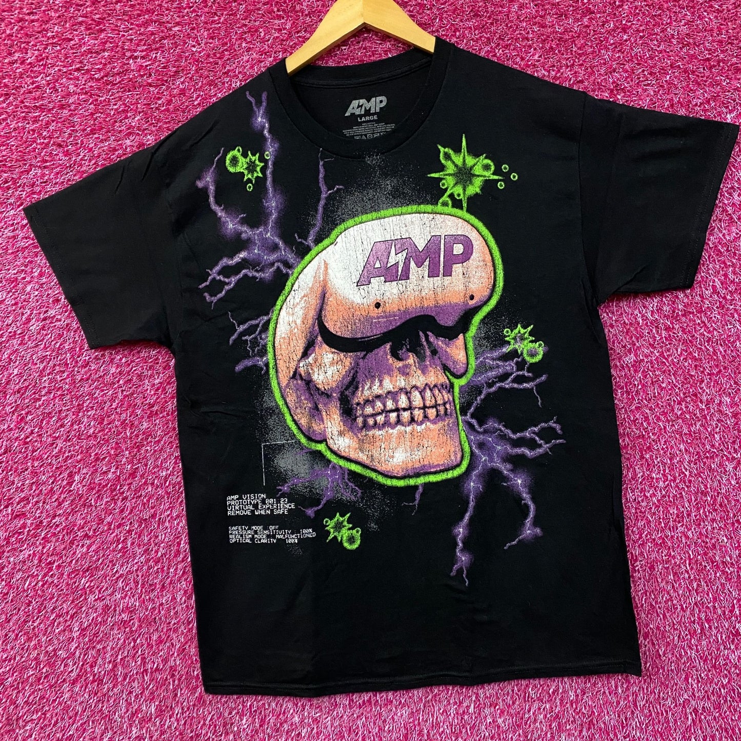 AMP Skull Lightning T-Shirt Large