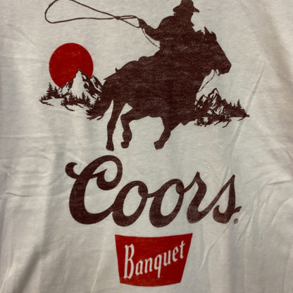 Junk Food Clothing Coors Banquet Cowboy Vintage Style Graphic Women's Tee Small