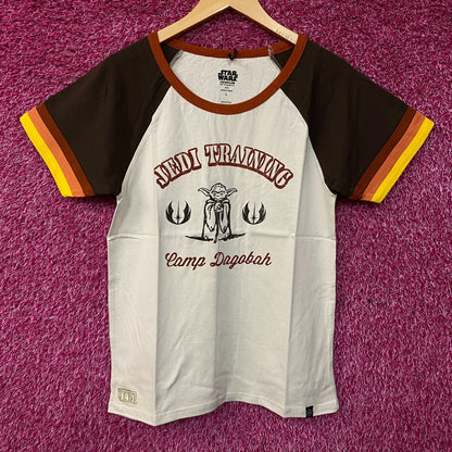 Star Wars Camp Dagobah Yoda Jedi Training Retro Women's T-Shirt Large