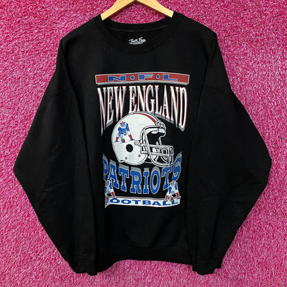 Junk Food Clothing New England Patriots NFL Helmet Flea Market Crew Fleece XL