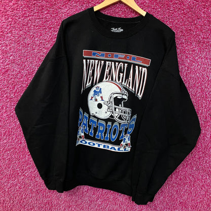 Junk Food Clothing New England Patriots NFL Helmet Flea Market Crew Fleece XL