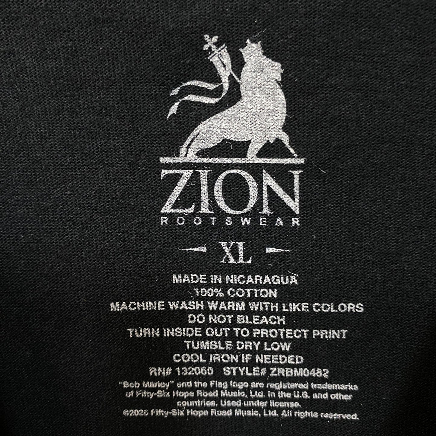 Zion Rootswear Bob Marley Songs of Freedom Graphic T-Shirt XL
