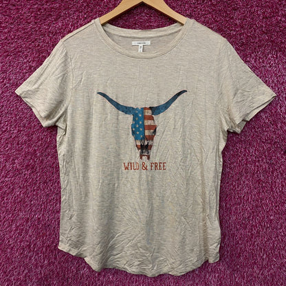 Maurices Americana Wild & Free Graphic T-Shirt Large