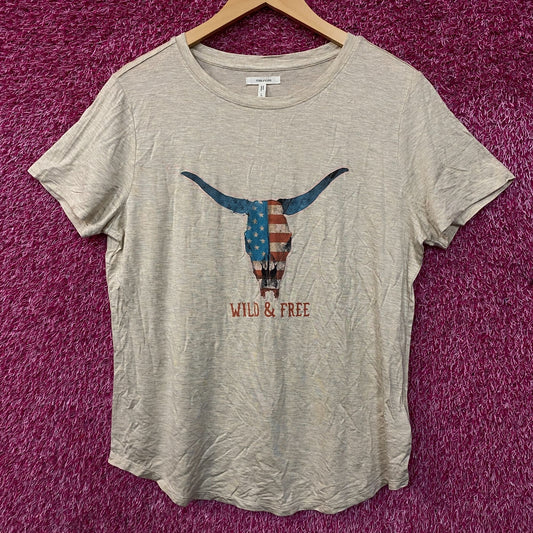 Maurices Americana Wild & Free Graphic T-Shirt Large
