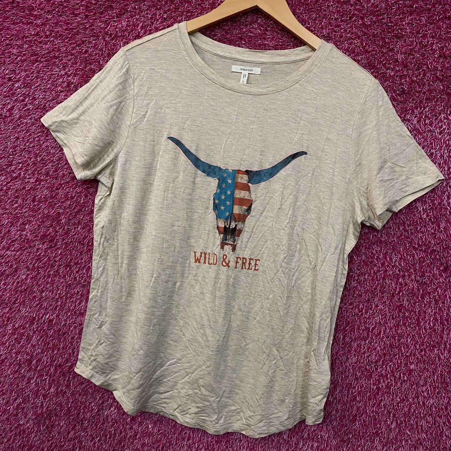 Maurices Americana Wild & Free Graphic T-Shirt Large