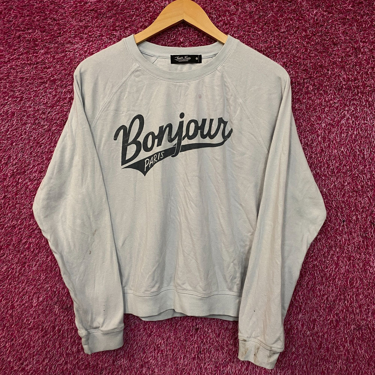 Junk Food Bonjour Crewneck Sweater size Large