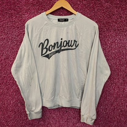 Junk Food Bonjour Crewneck Sweater size Large