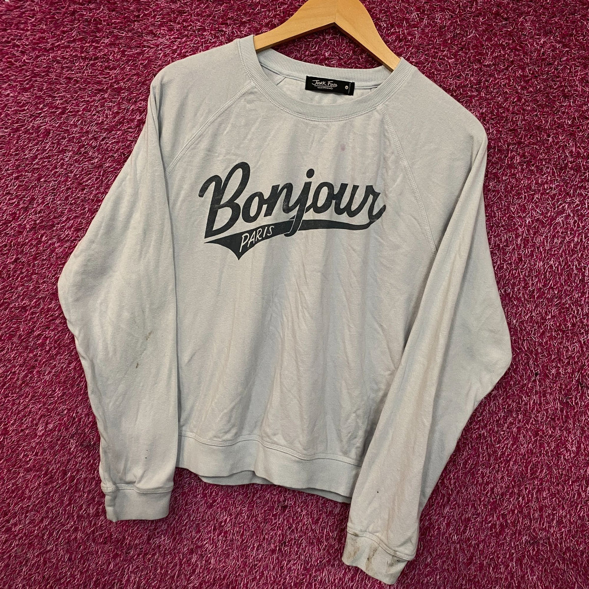 Junk Food Bonjour Crewneck Sweater size Large