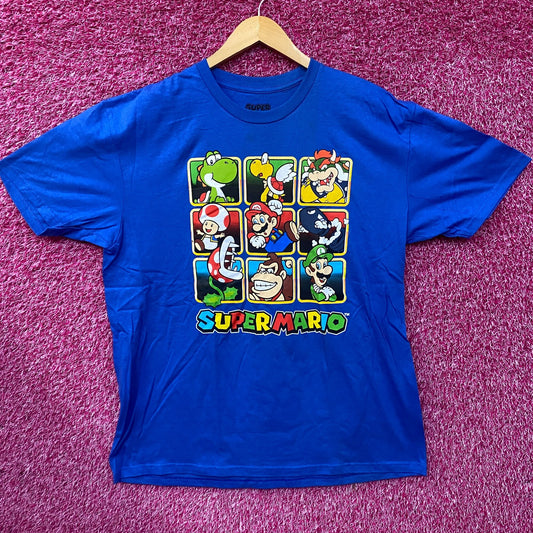 Nintendo Super Mario Golden Blue Graphic T-Shirt XL