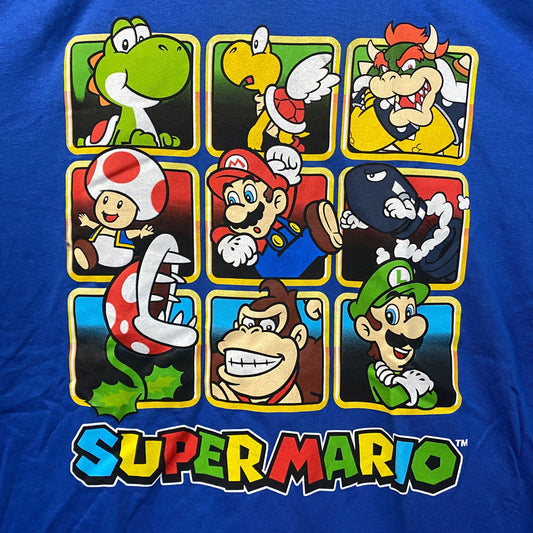Nintendo Super Mario Golden Blue Graphic T-Shirt XL