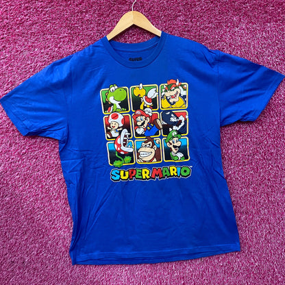 Nintendo Super Mario Golden Blue Graphic T-Shirt XL
