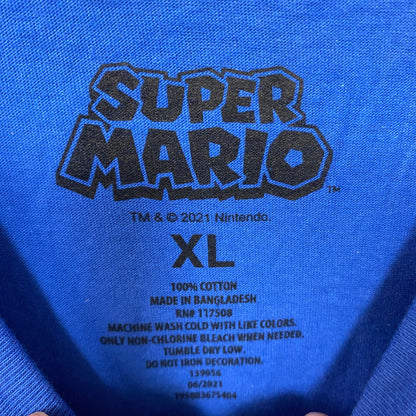 Nintendo Super Mario Golden Blue Graphic T-Shirt XL