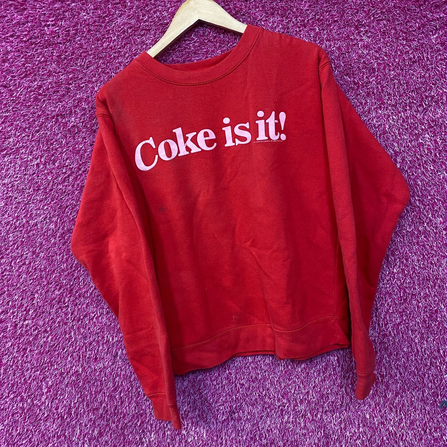 Junkfood Coca-Cola Coke is it Crewneck Sweater Small