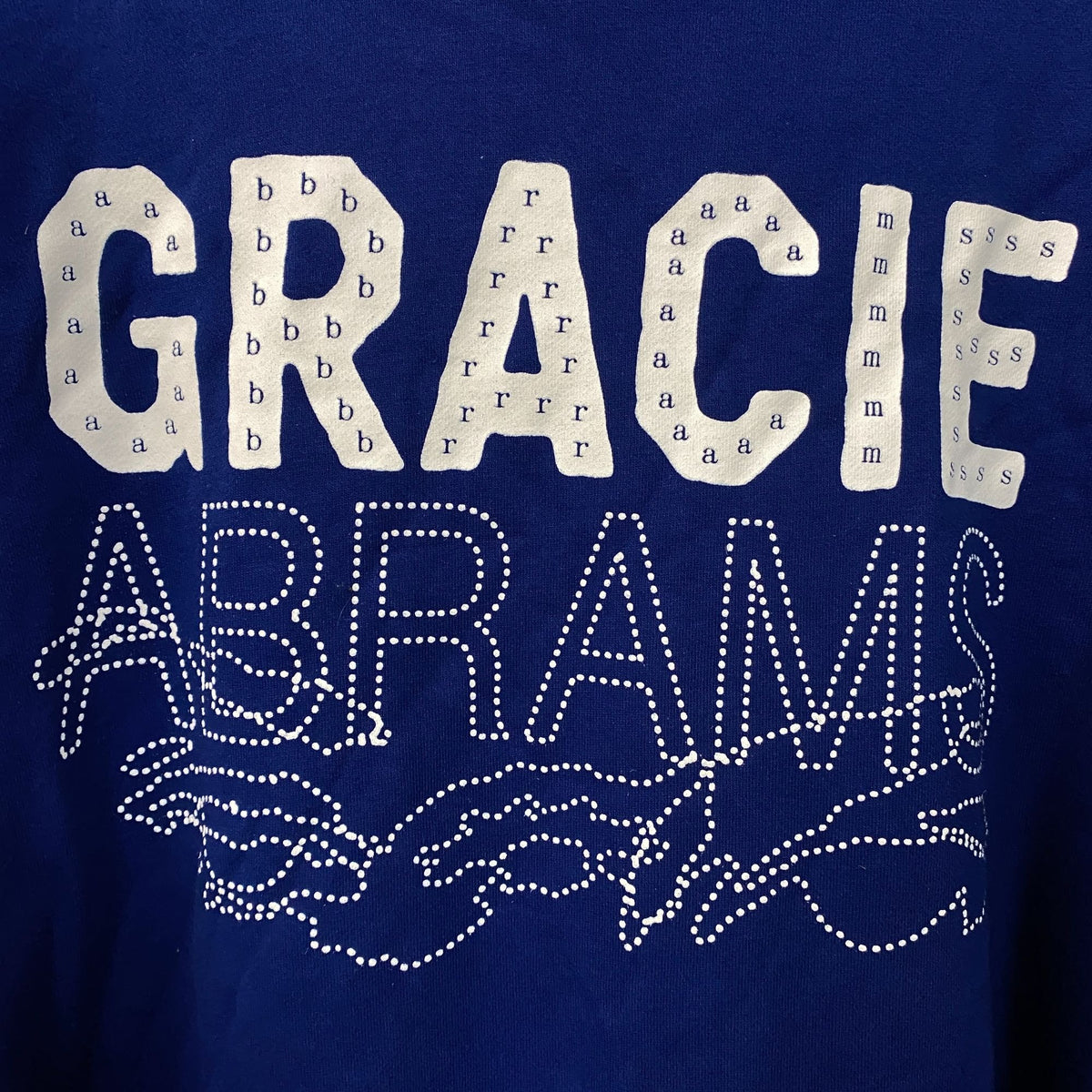 Gracie Abrams Letter Repeat Graphic Pullover Hoodie 2XL