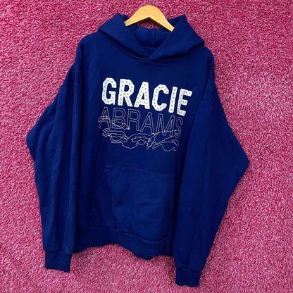 Gracie Abrams Letter Repeat Graphic Pullover Hoodie 2XL