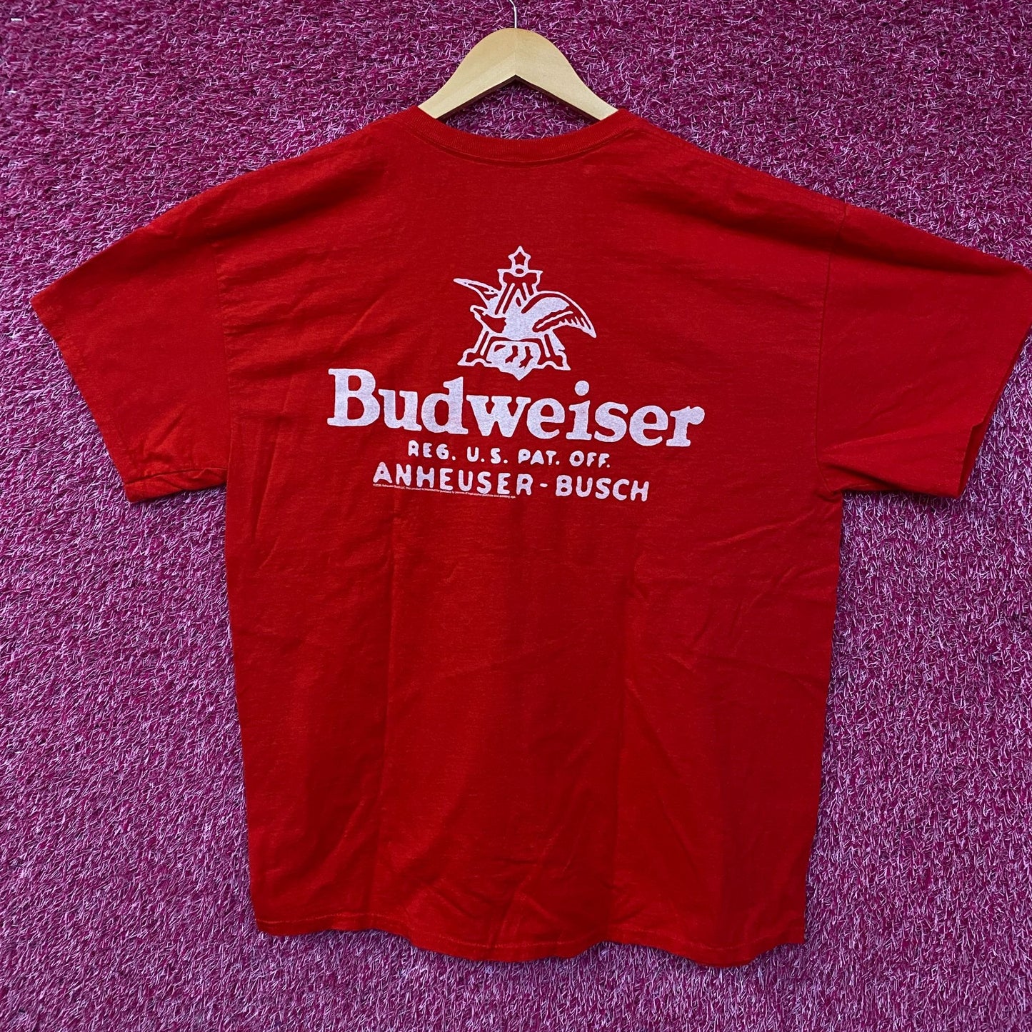 Junk Food Budweiser Anheuser Busch Vintage Style Graphic T-Shirt Large