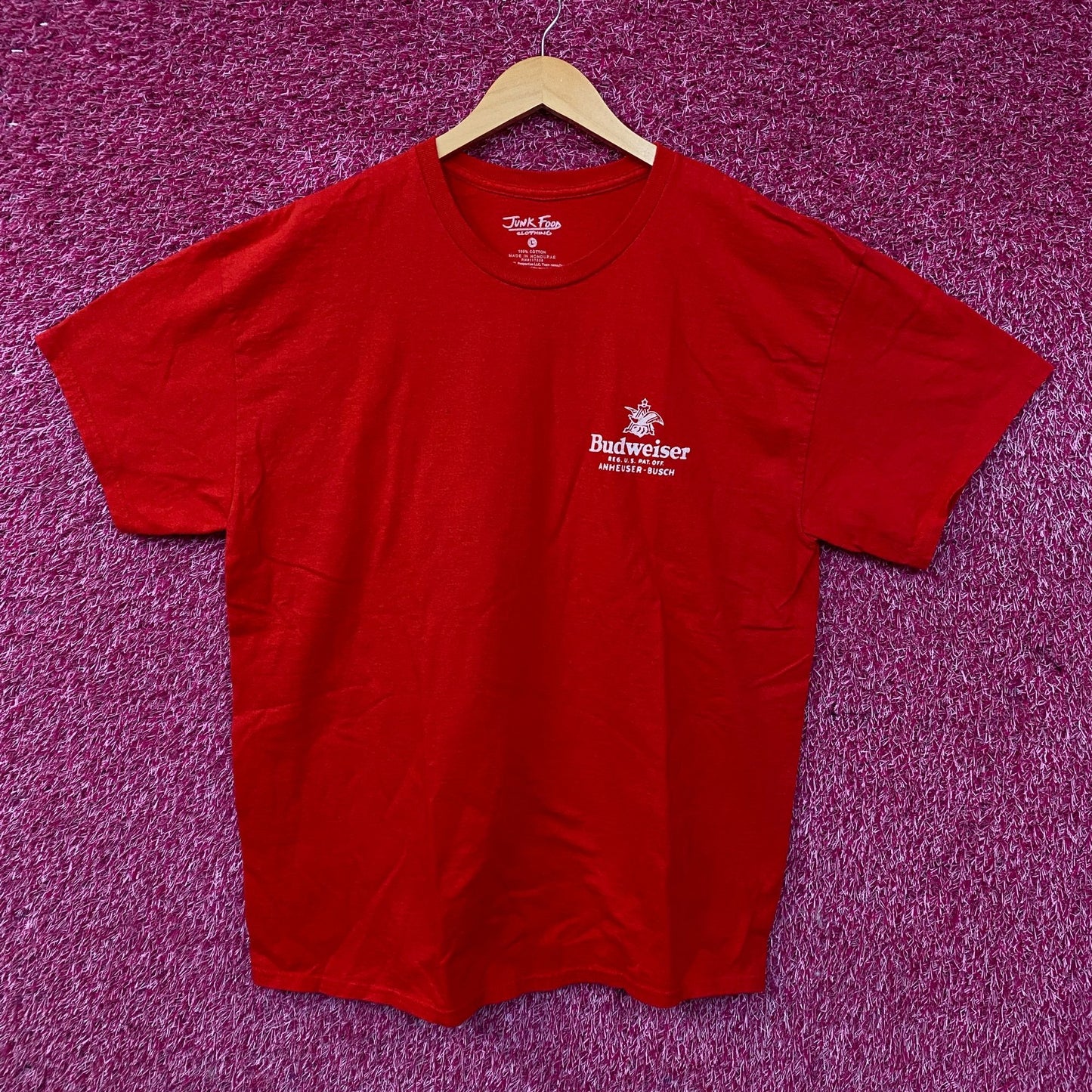 Junk Food Budweiser Anheuser Busch Vintage Style Graphic T-Shirt Large