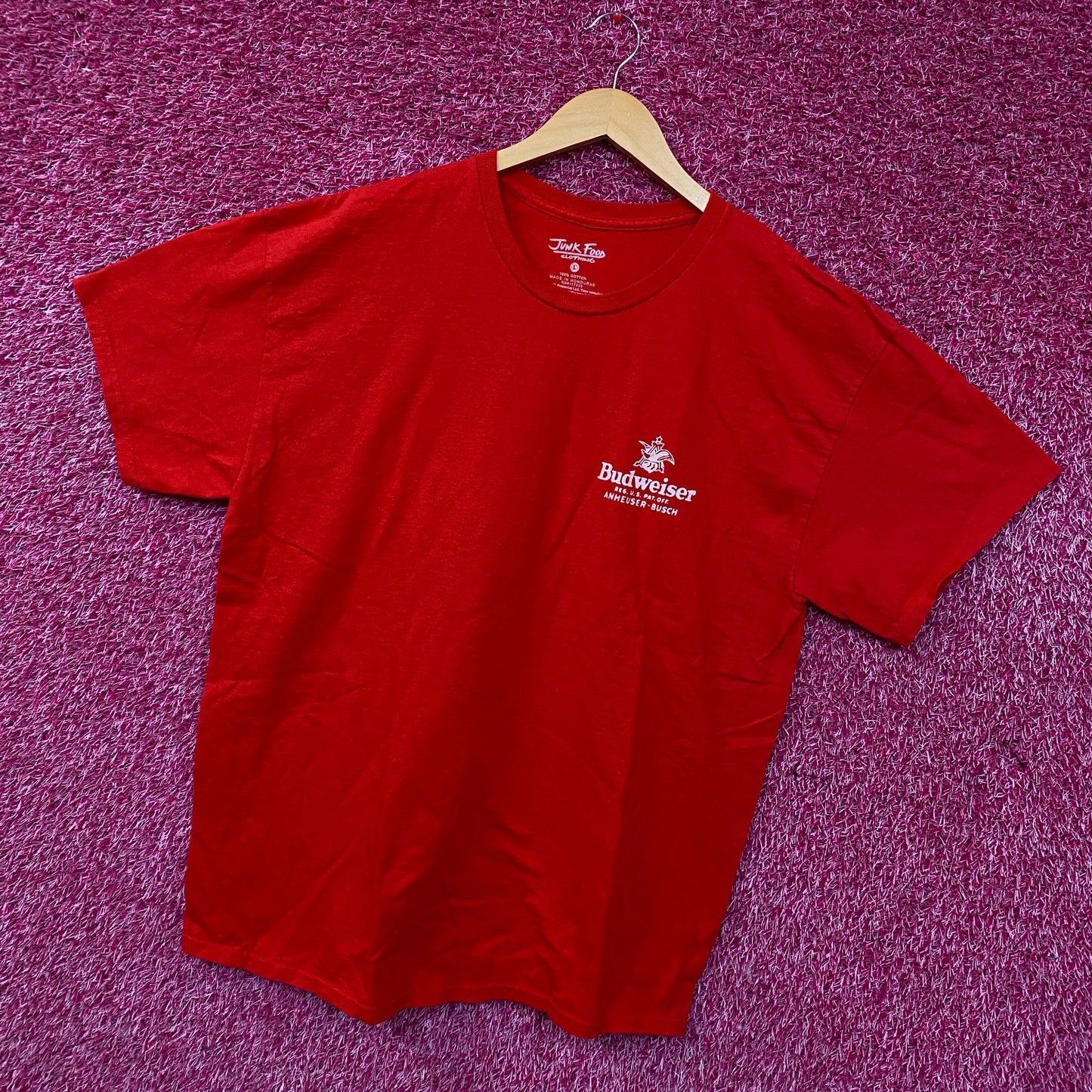 Junk Food Budweiser Anheuser Busch Vintage Style Graphic T-Shirt Large