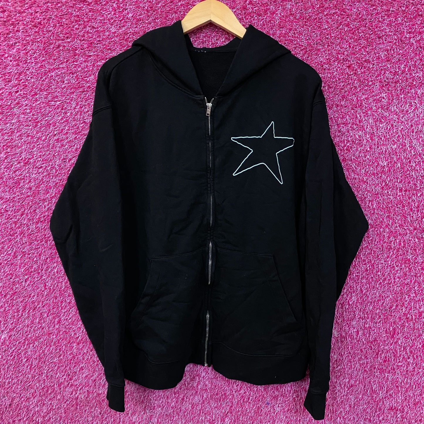 Beabadoobee Star Graphic Pullover Zip Hoodie Large