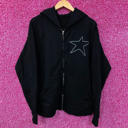 Beabadoobee Star Graphic Pullover Zip Hoodie Large