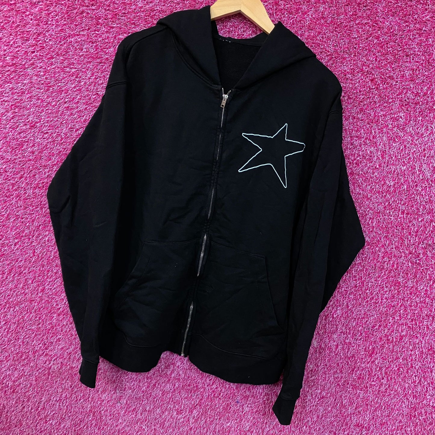Beabadoobee Star Graphic Pullover Zip Hoodie Large