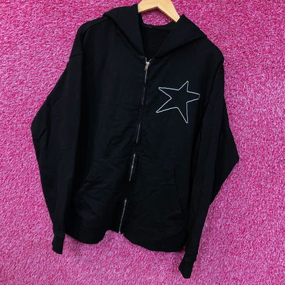 Beabadoobee Star Graphic Pullover Zip Hoodie Large