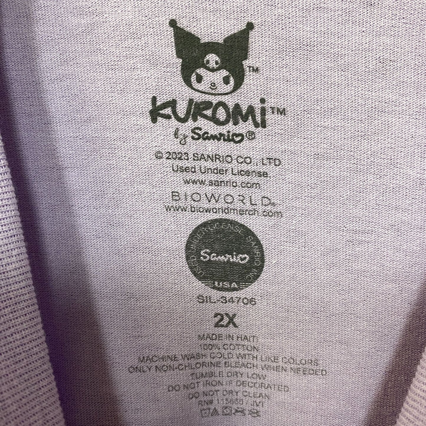 Cupid Kuromi by Sanrio Kawaii T-Shirt 2X