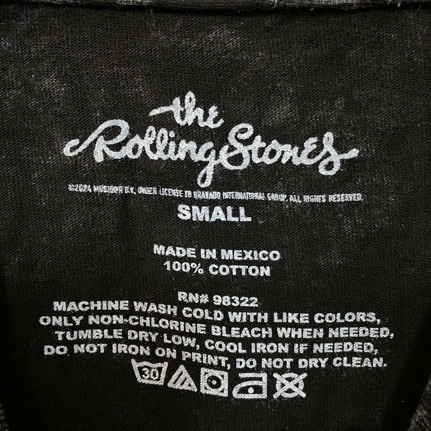 The Rolling Stones 1972 World Tour T-Shirt Small