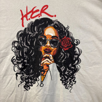 H.E.R Artwork Portrait Graphic Design T-Shirt 2XL