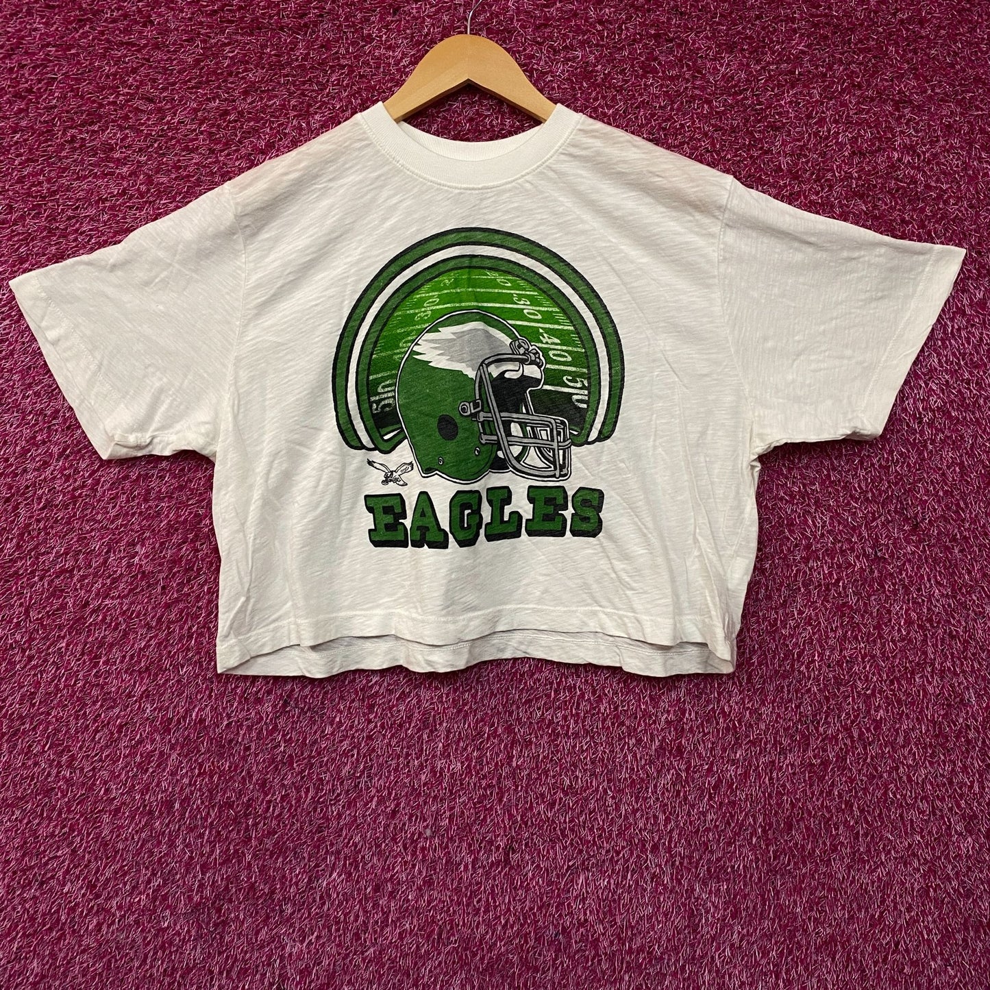 Junk Food Clothing NFL Philadelphia Eagles Game Time Mock Neck Crop Tee XL