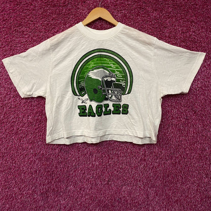 Junk Food Clothing NFL Philadelphia Eagles Game Time Mock Neck Crop Tee XL