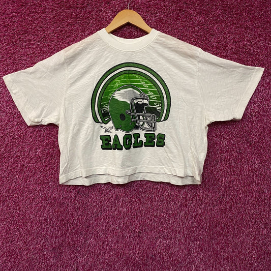 Junk Food Clothing NFL Philadelphia Eagles Game Time Mock Neck Crop Tee XL