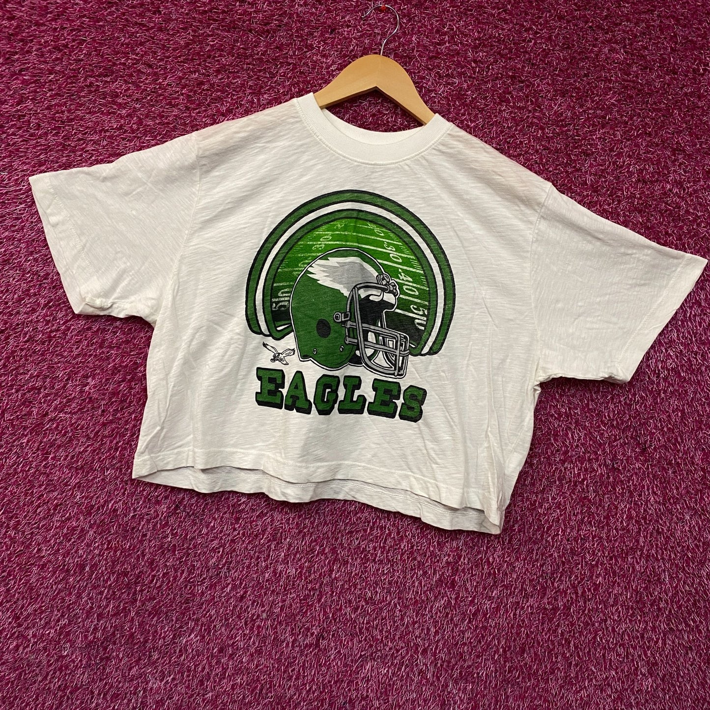 Junk Food Clothing NFL Philadelphia Eagles Game Time Mock Neck Crop Tee XL