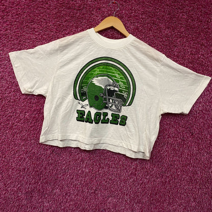 Junk Food Clothing NFL Philadelphia Eagles Game Time Mock Neck Crop Tee XL