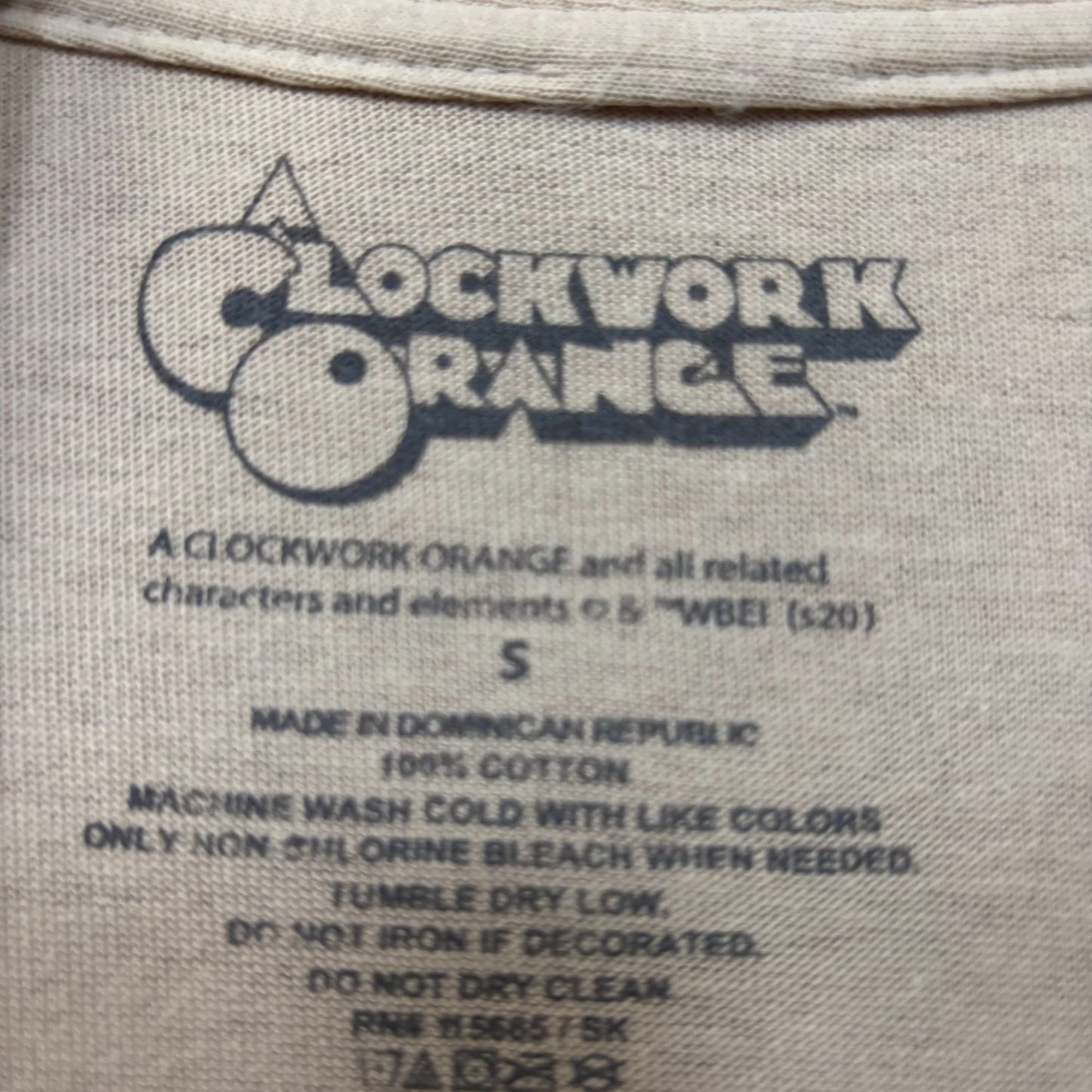 A Clockwork Orange 1971 Film Promo T-Shirt Small