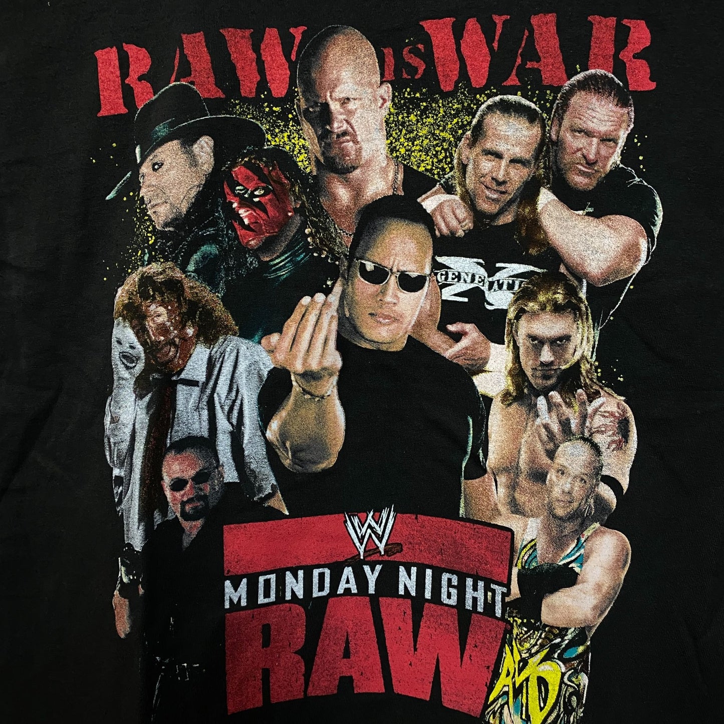 WWE Monday Night Raw Poster Raw is War T-Shirt 2X