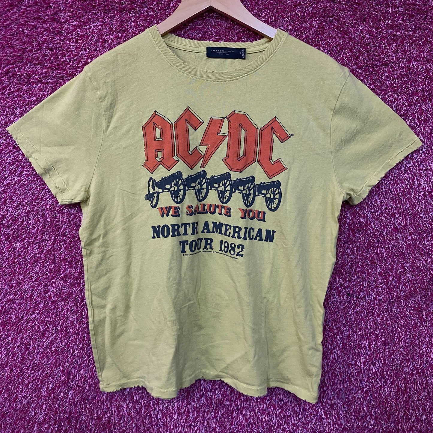 Junk Food Clothing AC/DC North American Tour 1982 Vintage StyleTee Medium
