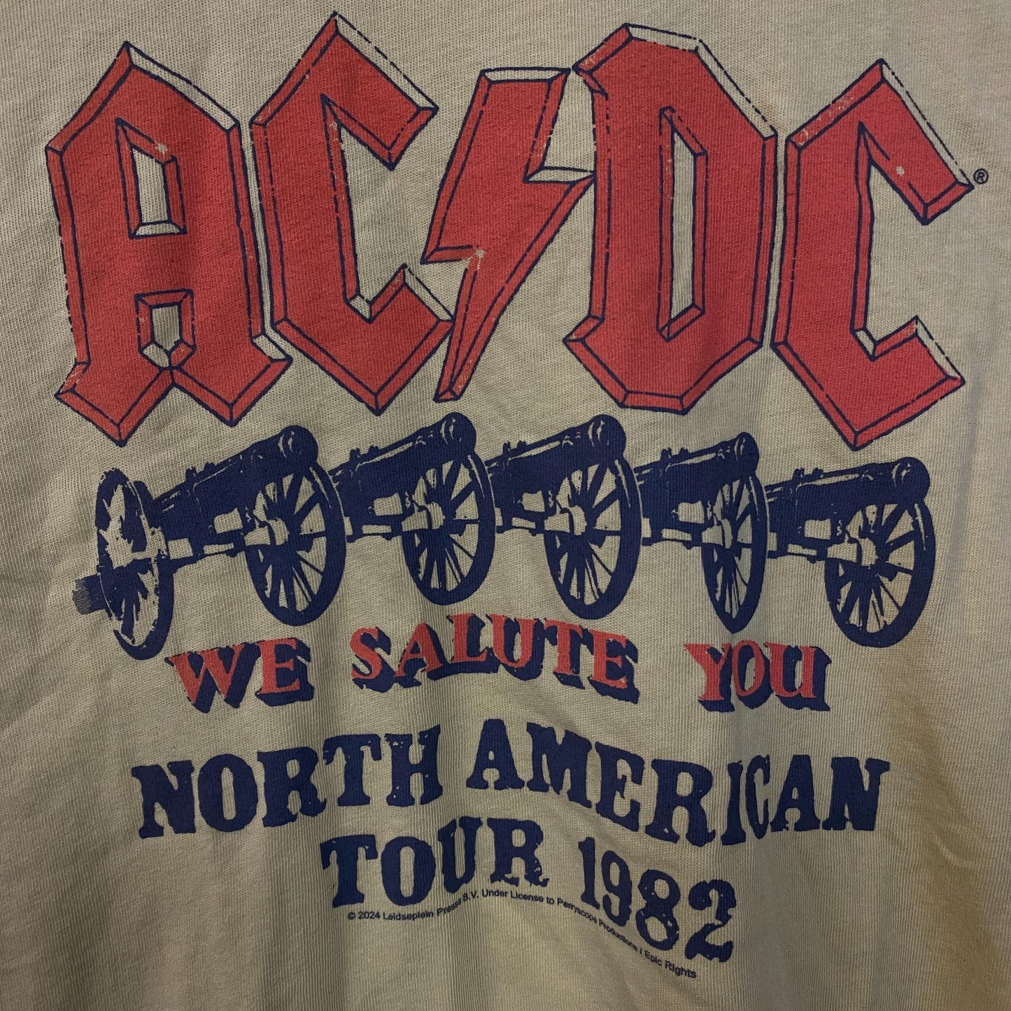 Junk Food Clothing AC/DC North American Tour 1982 Vintage StyleTee Medium